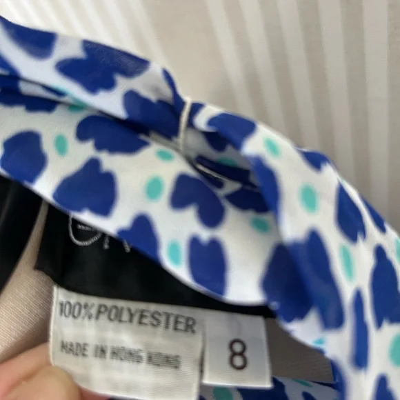 Vintage Givenchy Sport 3 Piece Skirt Set Blue Floral Print Women’s Size 8 - Picture 6 of 11